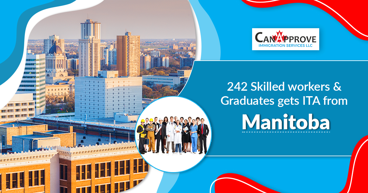 242 Skilled workers & Graduates gets ITA from Manitoba