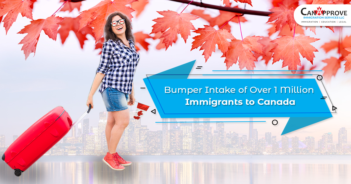 Bumper intake of over 1 million immigrants to Canada