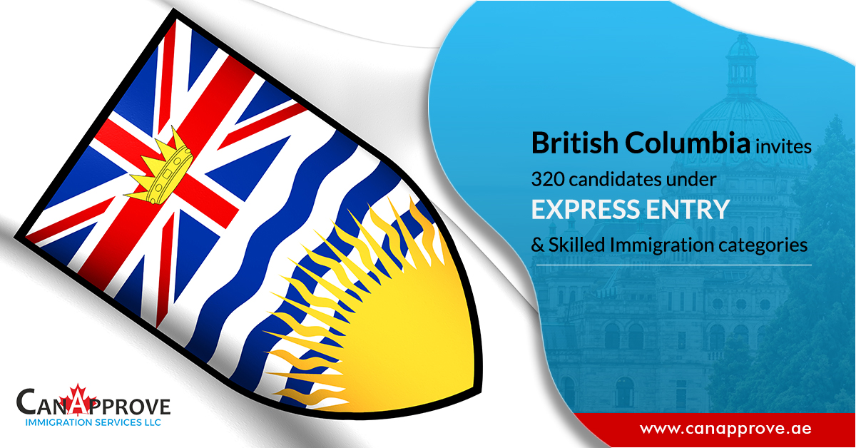 British Columbia invites 320 candidates under Express Entry and Skilled Immigration categories