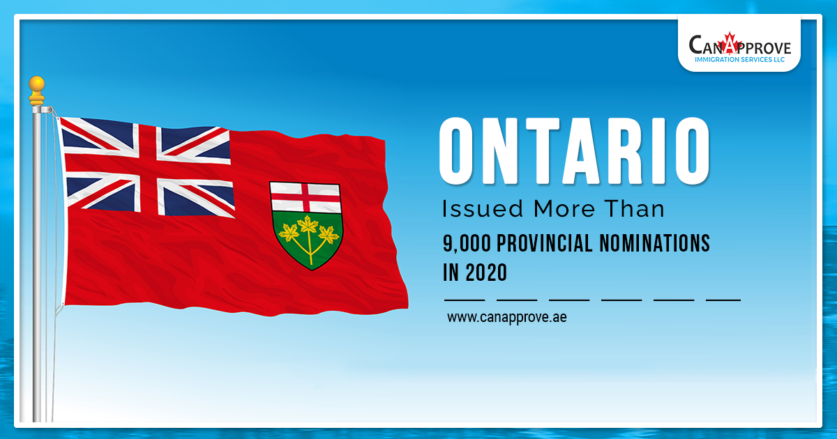 Ontario issued more than 9000 provincial nominations in 2020.
