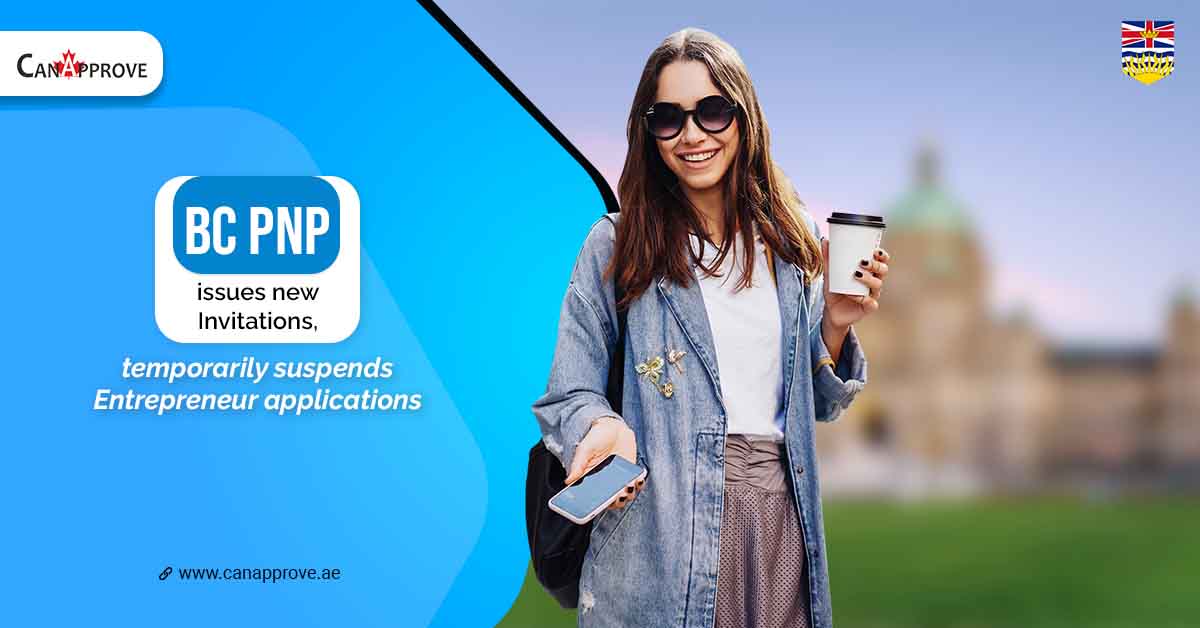 BC PNP issues new invitations, temporarily suspends entrepreneur applications.