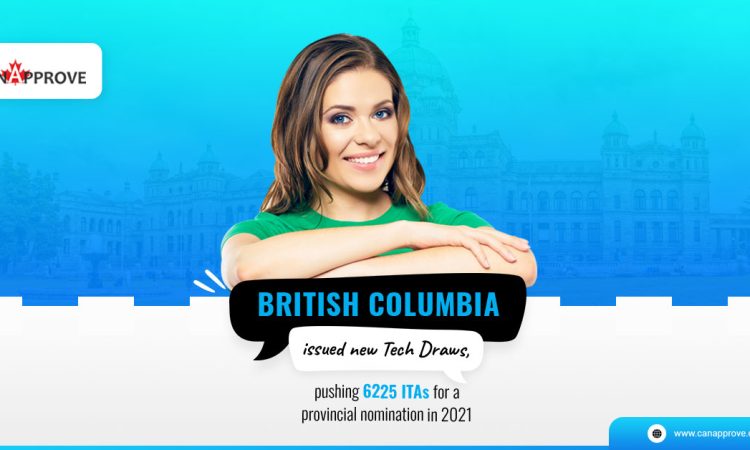 British Columbia issued new Tech Draws, pushing 6225 ITAs for a provincial nomination in 2021.