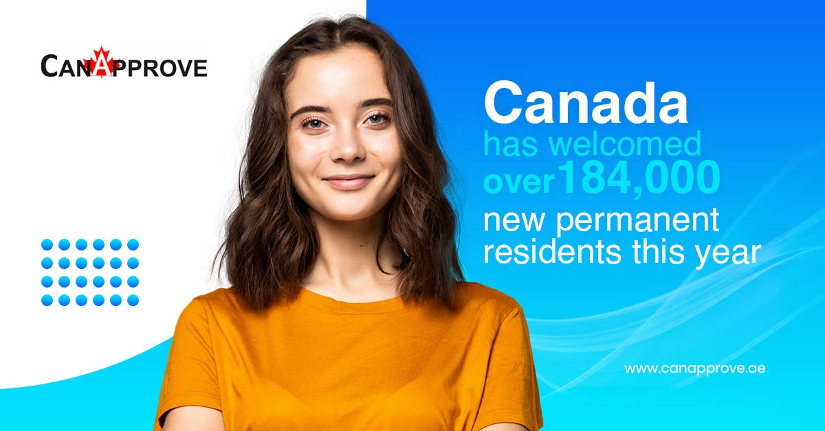 Canada has welcomed over 184,000 new permanent residents this year.