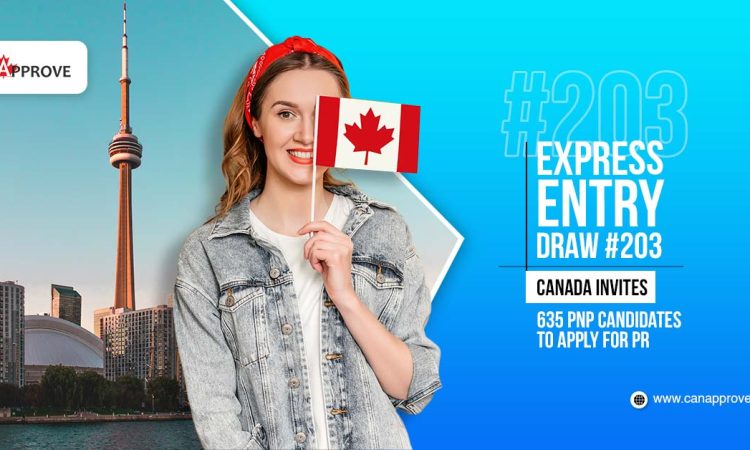 Express Entry#203 Canada invites 635 PNP candidates to apply for PR