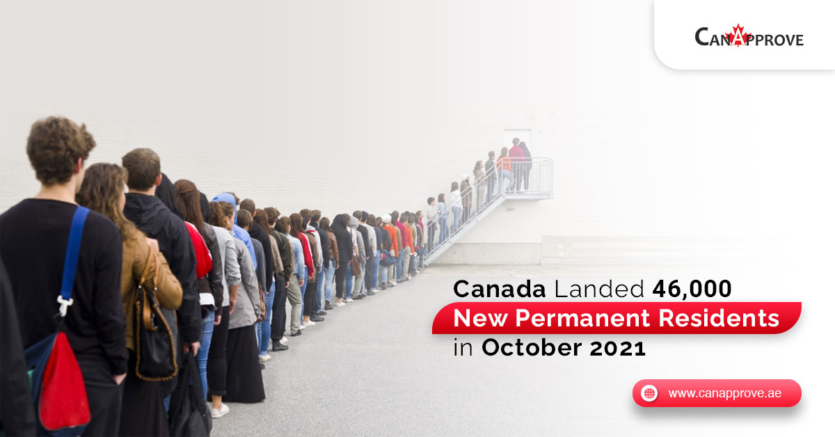 Canada Landed 46,000 New Permanent Residents in October 2021