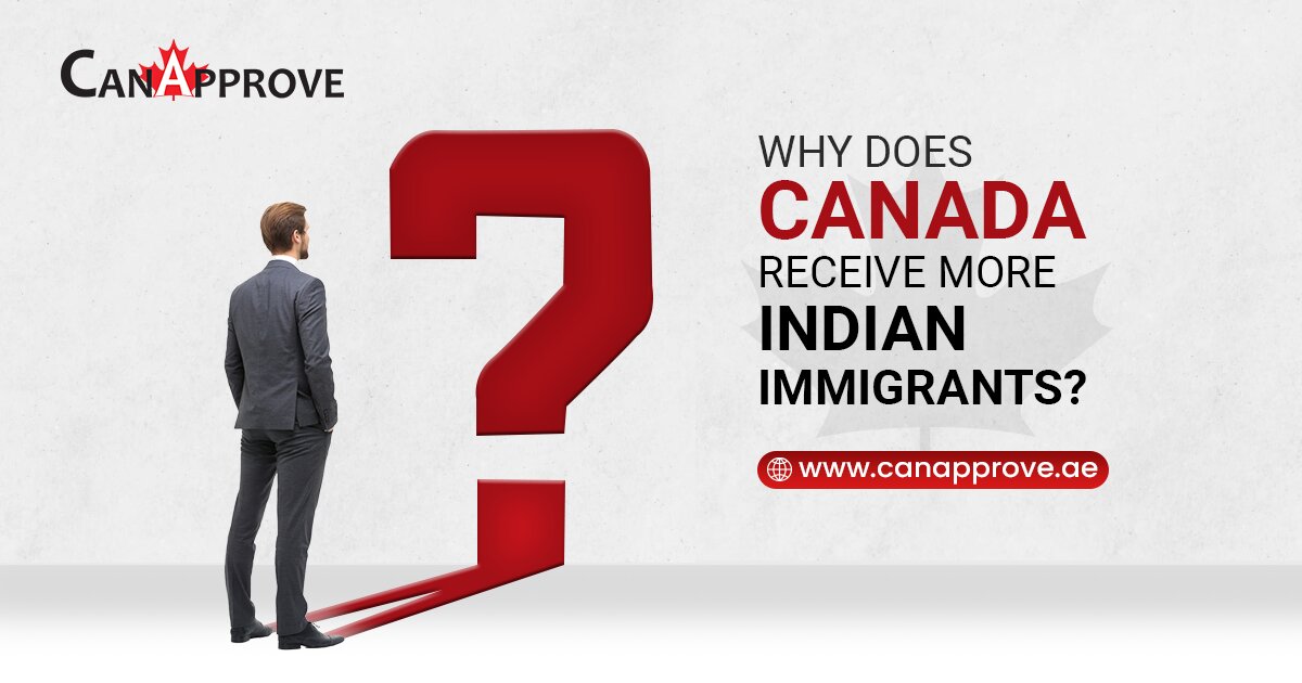 Why does Canada receive more Indian Immigrants?