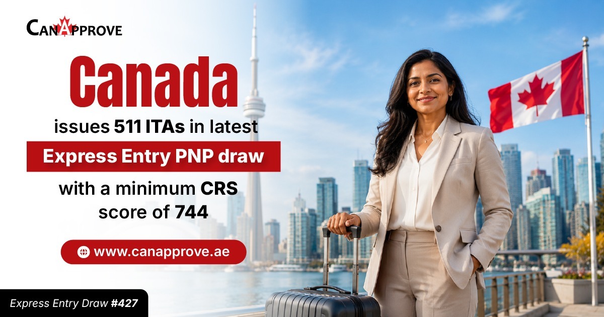 Canada issues 511 ITAs in latest Express Entry PNP draw with a minimum CRS score of 744