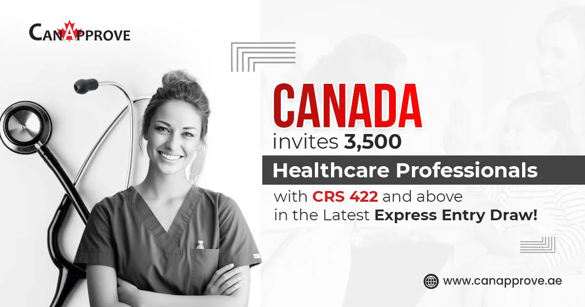 Canada invites 3,500 Healthcare Professionals with CRS 422 and above in the Latest Express Entry Draw!