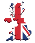 UK-Map UK flag map