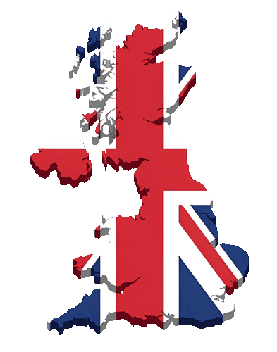 UK-Map UK flag map