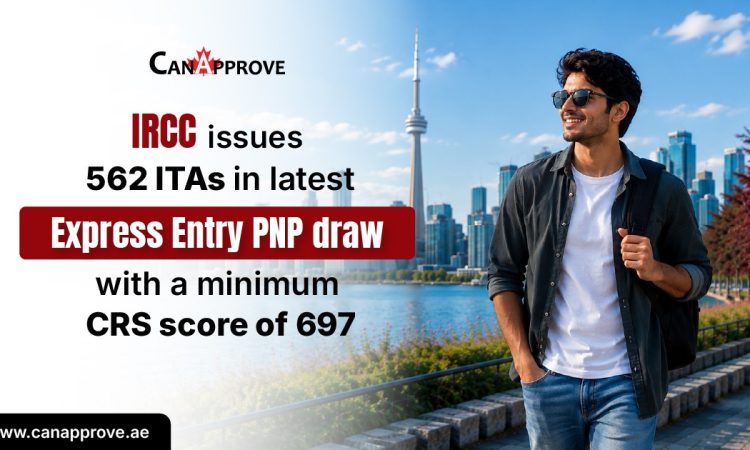 IRCC issues 562 ITAs in latest Express Entry PNP draw with a minimum CRS score of 697.
