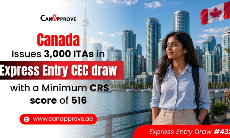 Canada Issues 3,000 ITAs in Express Entry CEC draw with a minimum CRS score of 516