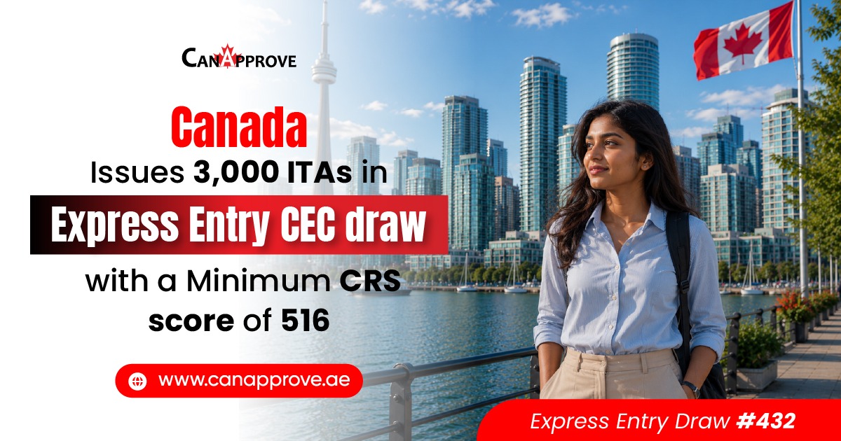 Canada Issues 3,000 ITAs in Express Entry CEC draw with a minimum CRS score of 516