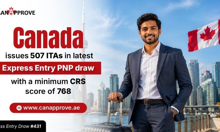 Canada issues 507 ITAs in latest Express Entry PNP draw with a minimum CRS score of 768