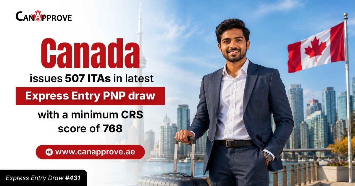 Canada issues 507 ITAs in latest Express Entry PNP draw with a minimum CRS score of 768